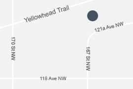 map of Lux location in Edmonton