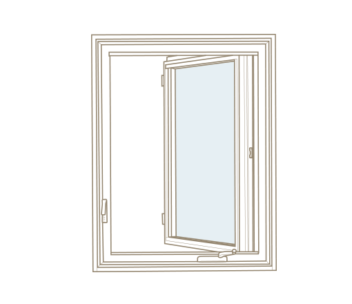 Timber All-Bar Casement Window with Transom Vent over Open/Fixed over fixed  - Doors Windows StairsDoors Windows Stairs